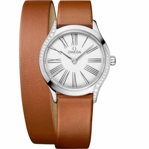 Omega Mini Trésor Quartz 26 Stainless Steel - Diamond / White Enamel / Double Tour 428.17.26.60.04.005 (42817266004005)